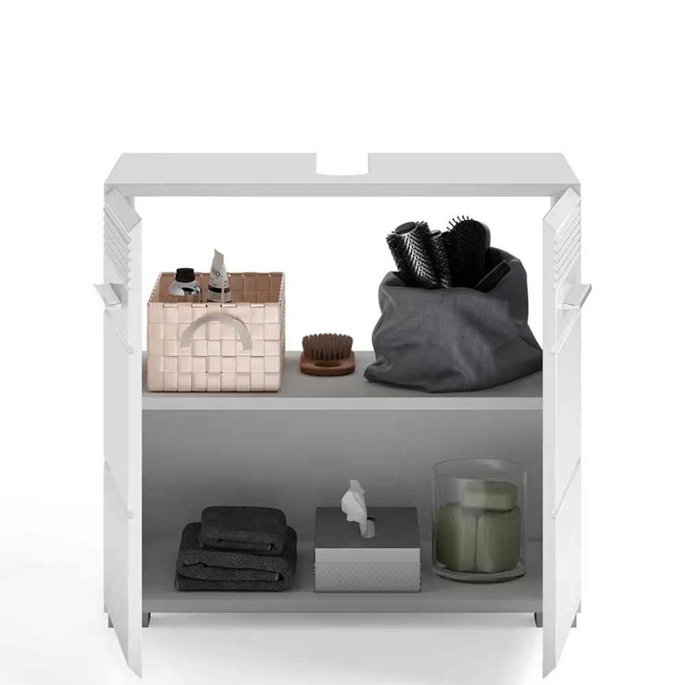 Wohnen Waschtisch|Waschbeckenunterschränke*Waschbecken Unterschrank mit Doppeltür - 60cm breit - Whale