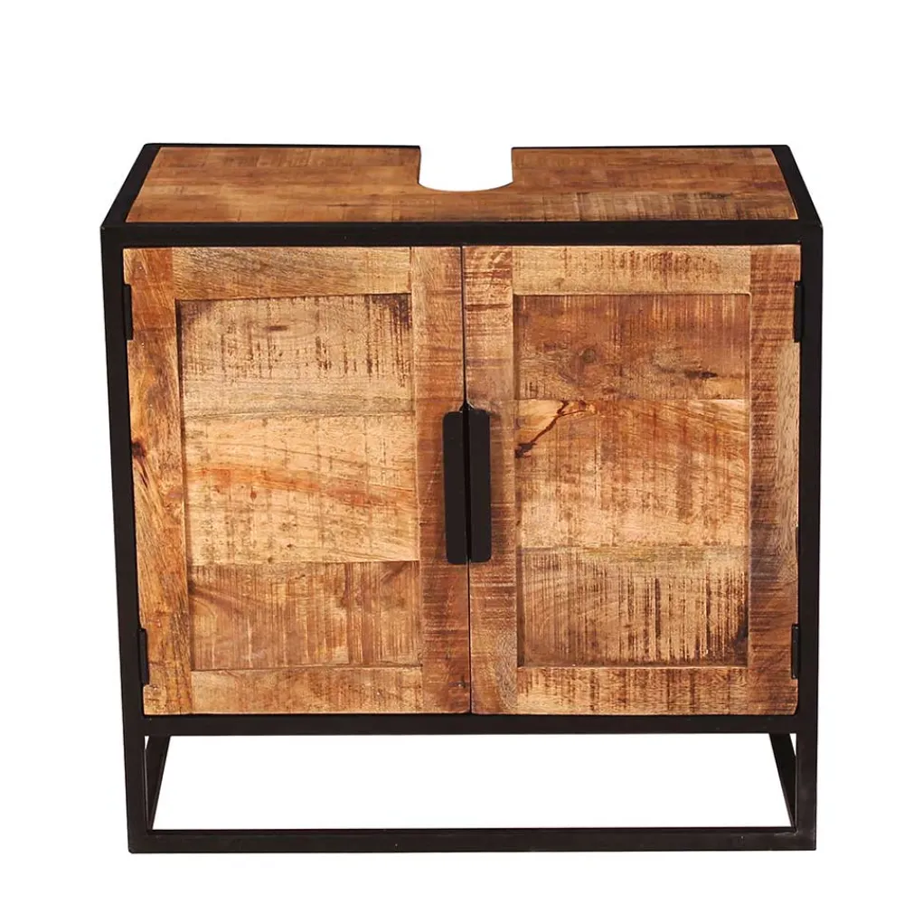 Wohnen Waschbecken Unterschrank aus Massivholz - Evradon