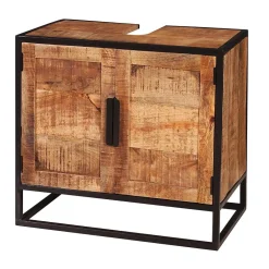 Wohnen Waschbecken Unterschrank aus Massivholz - Evradon