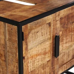 Wohnen Waschbecken Unterschrank aus Massivholz - Evradon