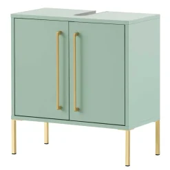 Wohnen Waschtisch|Waschbeckenunterschränke*Waschbeckenschrank in Mintgrün & Gold - Aparcian