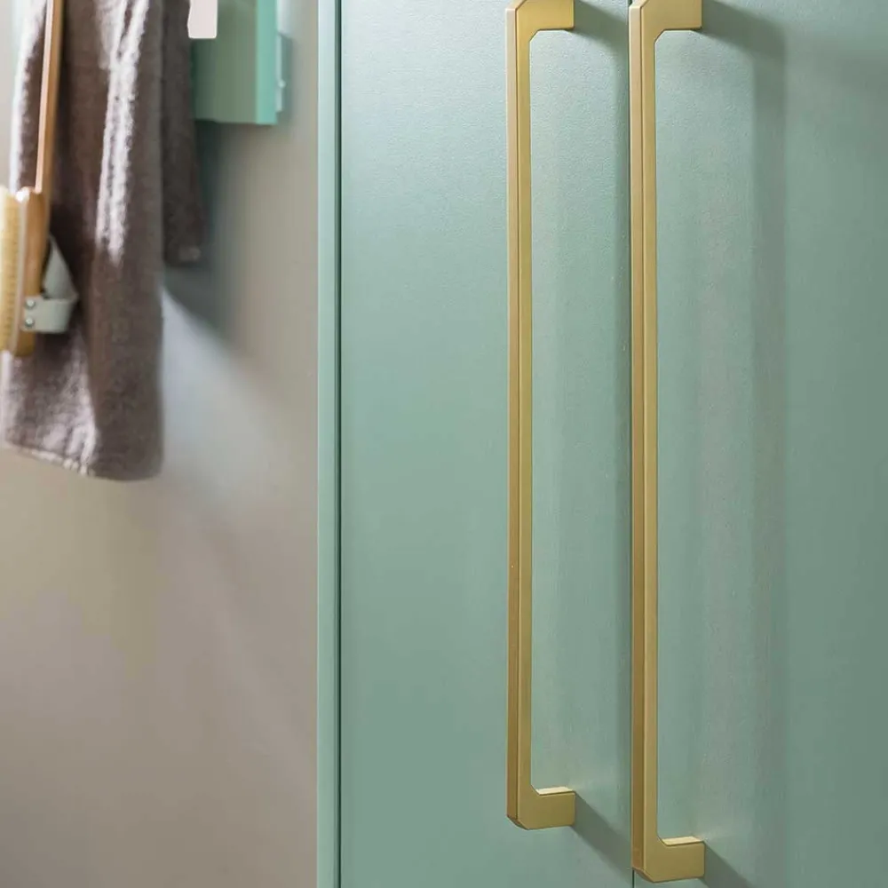 Wohnen Waschtisch|Waschbeckenunterschränke*Waschbeckenschrank in Mintgrün & Gold - Aparcian