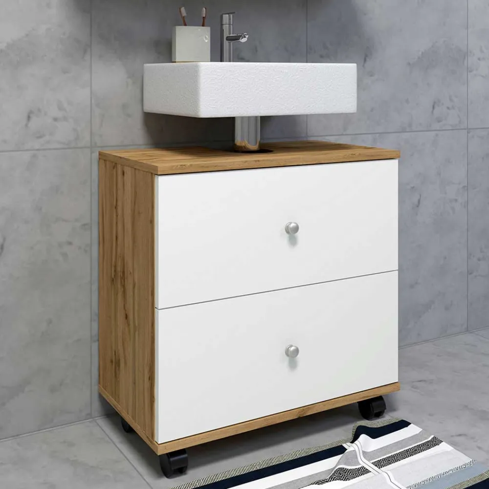 Wohnen Waschtisch|Waschbeckenunterschränke*Waschbeckenschrank mit zwei Schubladen - Nelani