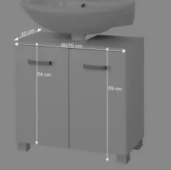 Wohnen Waschtisch|Waschbeckenunterschränke*Waschbeckenschrank Sagunis in Weiß