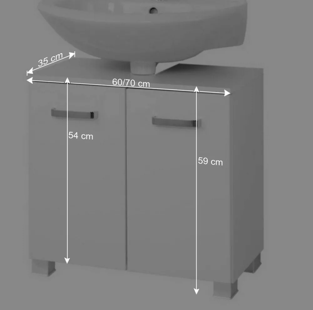 Wohnen Waschtisch|Waschbeckenunterschränke*Waschbeckenschrank Sagunis in Weiß
