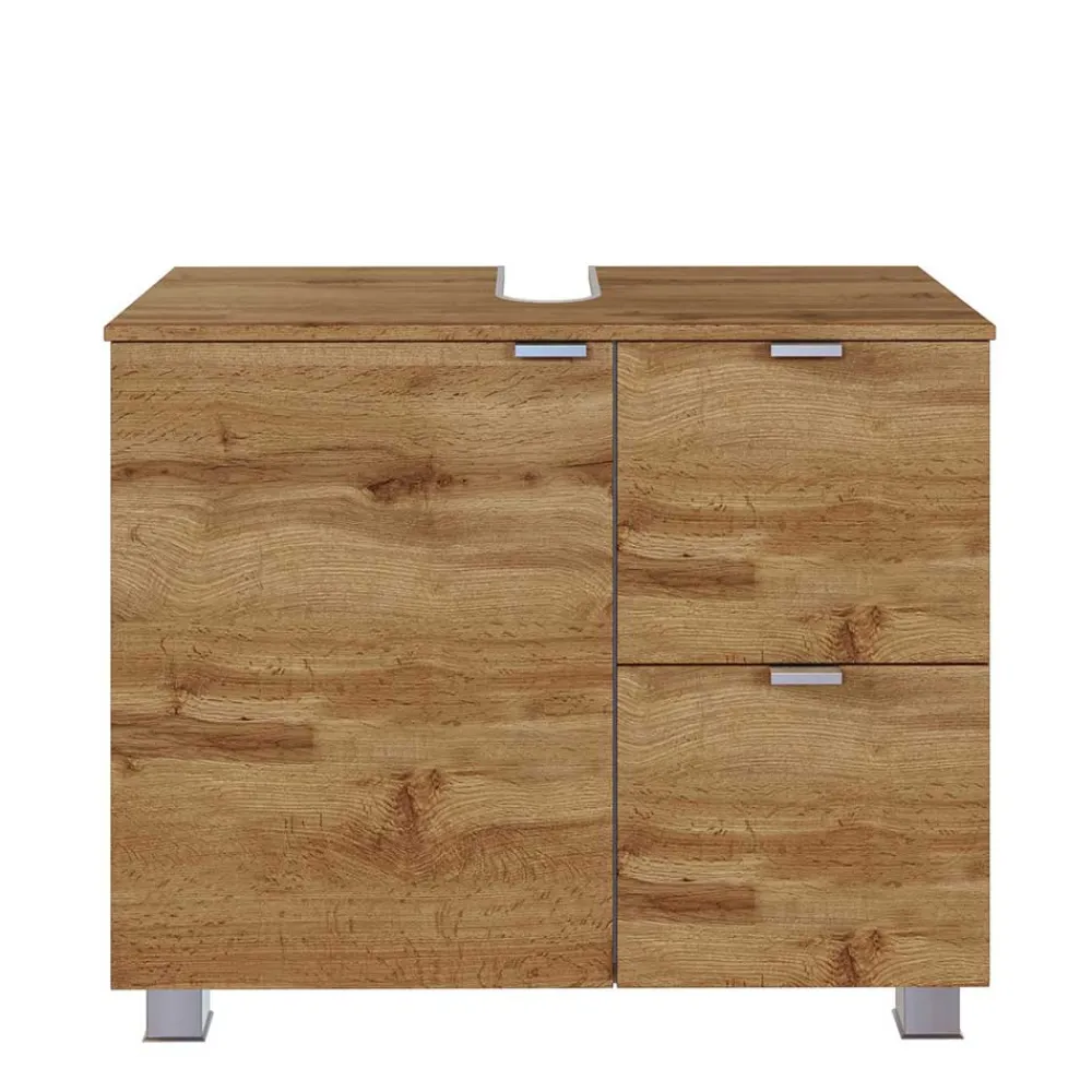 Wohnen Waschtisch|Waschbeckenunterschränke*Waschbecken-Unterschrank in Wildeiche Holzoptik - Sucaeva