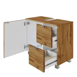 Wohnen Waschtisch|Waschbeckenunterschränke*Waschbecken-Unterschrank in Wildeiche Holzoptik - Sucaeva