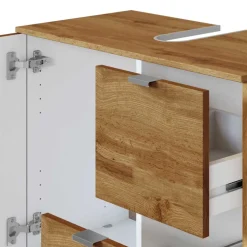 Wohnen Waschtisch|Waschbeckenunterschränke*Waschbecken-Unterschrank in Wildeiche Holzoptik - Sucaeva