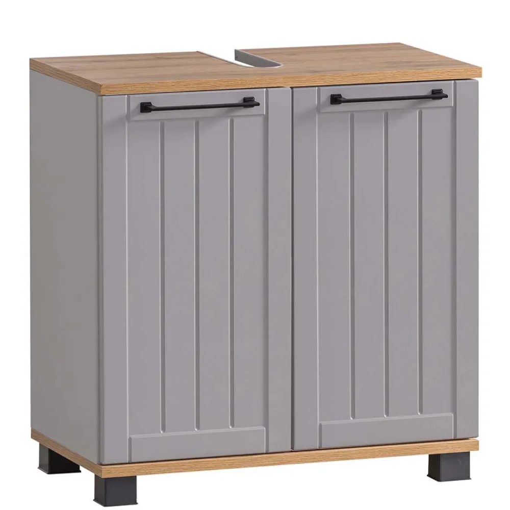 Wohnen Waschtisch|Waschbeckenunterschränke*Waschbeckenunterschrank in Platingrau - Benja