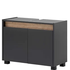 Wohnen Waschtisch|Waschbeckenunterschränke*Waschbeckenunterschrank in Anthrazit & Wildeiche - Marcius