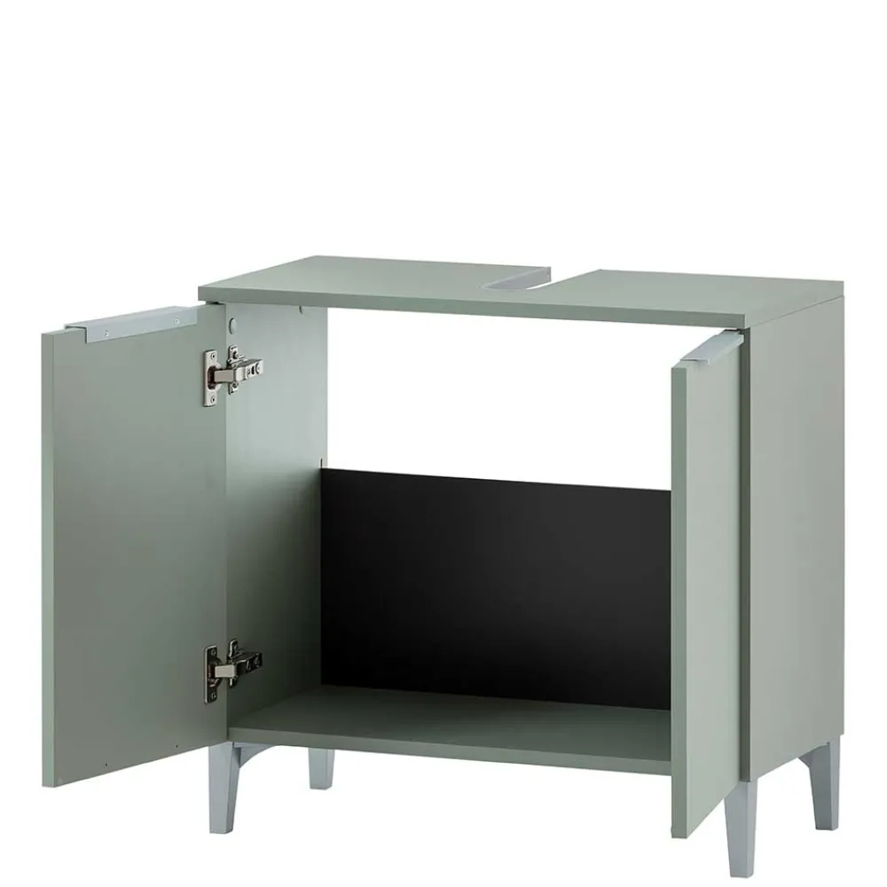 Wohnen Waschbeckenunterschrank in Graugrün - Liz