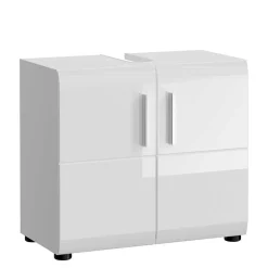 Wohnen Waschtisch|Waschbeckenunterschränke*Waschbeckenunterschrank in Weiß hochglänzend - Rirua