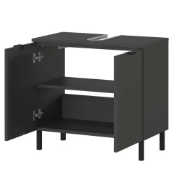 Wohnen Graue Möbel|Waschtisch*Waschbecken-Unterschrank in Dunkelgrau - Quado