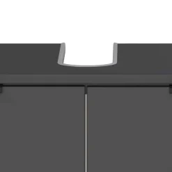 Wohnen Graue Möbel|Waschtisch*Waschbecken-Unterschrank in Dunkelgrau - Quado