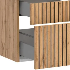 Wohnen Waschkonsole & LED Spiegel & Hängeschrank - Crystoga I (dreiteilig)