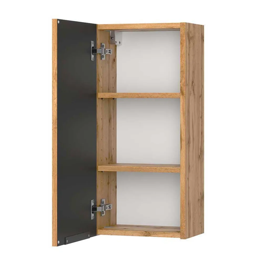 Wohnen Waschkonsole & LED Spiegel & Hängeschrank - Crystoga I (dreiteilig)