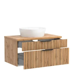 Wohnen Schwarze Möbel|Glasmöbel*Waschkonsole & Spiegelschrank & Unterschrank - Crystoga II (dreiteilig)