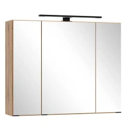 Wohnen Schwarze Möbel|Glasmöbel*Waschkonsole & Spiegelschrank & Unterschrank - Crystoga II (dreiteilig)