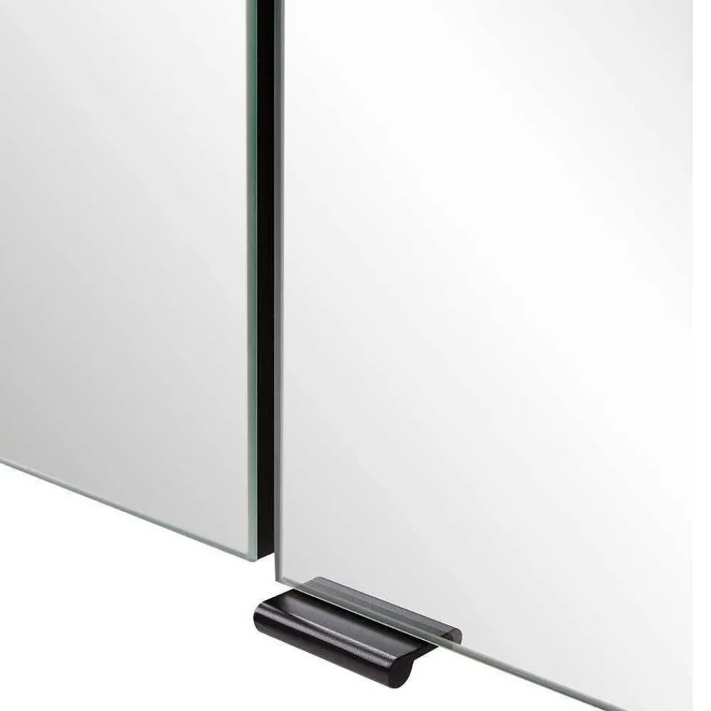 Wohnen Schwarze Möbel|Glasmöbel*Waschkonsole & Spiegelschrank & Unterschrank - Crystoga II (dreiteilig)