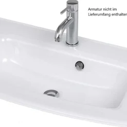 Wohnen Waschtisch|Waschbeckenunterschränke*Waschkonsole in Grau & Wildeiche - Larutta