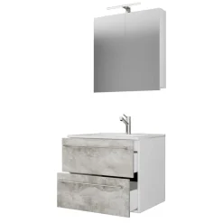 Wohnen Waschplatz Kombi in Betonoptik - Salvadore (zweiteilig)