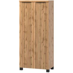 Wohnen Waschtisch & LED Spiegel & Midischrank - Crystoga I (dreiteilig)