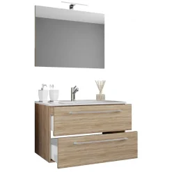 Wohnen Waschtisch & Spiegel fürs Bad - Caleena (zweiteilig)