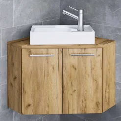 Wohnen Waschtisch|Waschbeckenunterschränke*Waschtisch für die Ecke mit Aufsatzbecken - Lili