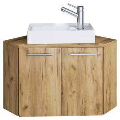 Wohnen Waschtisch|Waschbeckenunterschränke*Waschtisch für die Ecke mit Aufsatzbecken - Lili