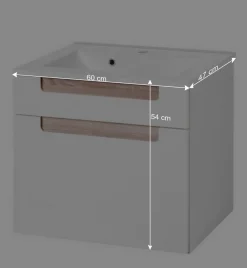 Wohnen Waschtisch|Waschbeckenunterschränke*Waschtisch Hängeschrank Tymos in Weiß