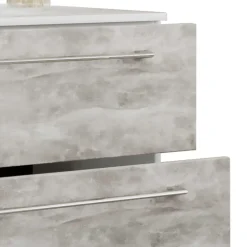 Wohnen Waschtisch|Waschbeckenunterschränke*Waschtisch in Betonoptik in Weiß - Salvadore