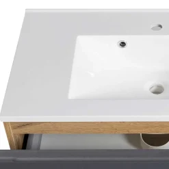 Wohnen Badschränke|Waschtisch*Waschtisch in mattem Grau & Wildeiche - Jambi