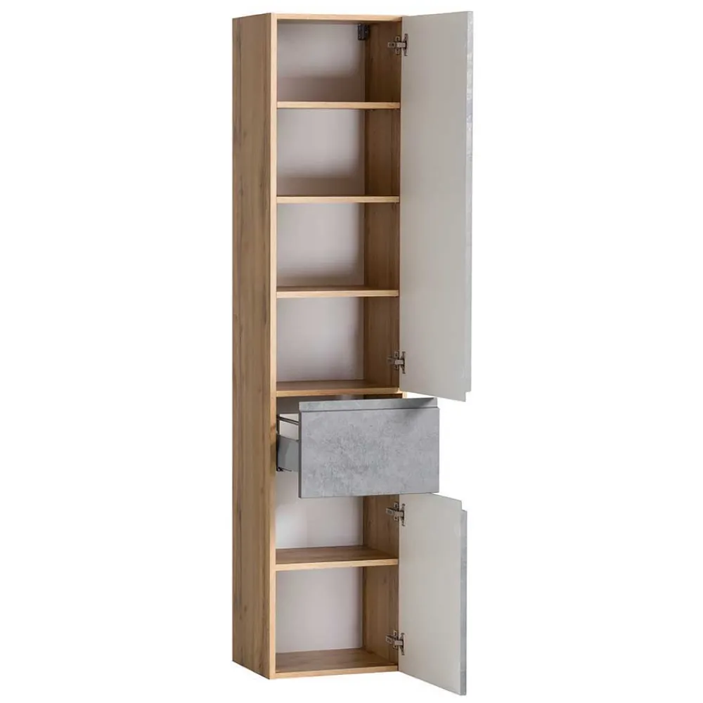 Wohnen Waschtisch Kombi plus Hochschrank - Mia (dreiteilig)