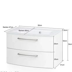 Wohnen Waschtisch|Waschbeckenunterschränke*Waschtisch Kommode für Wandmontage - Svegaria