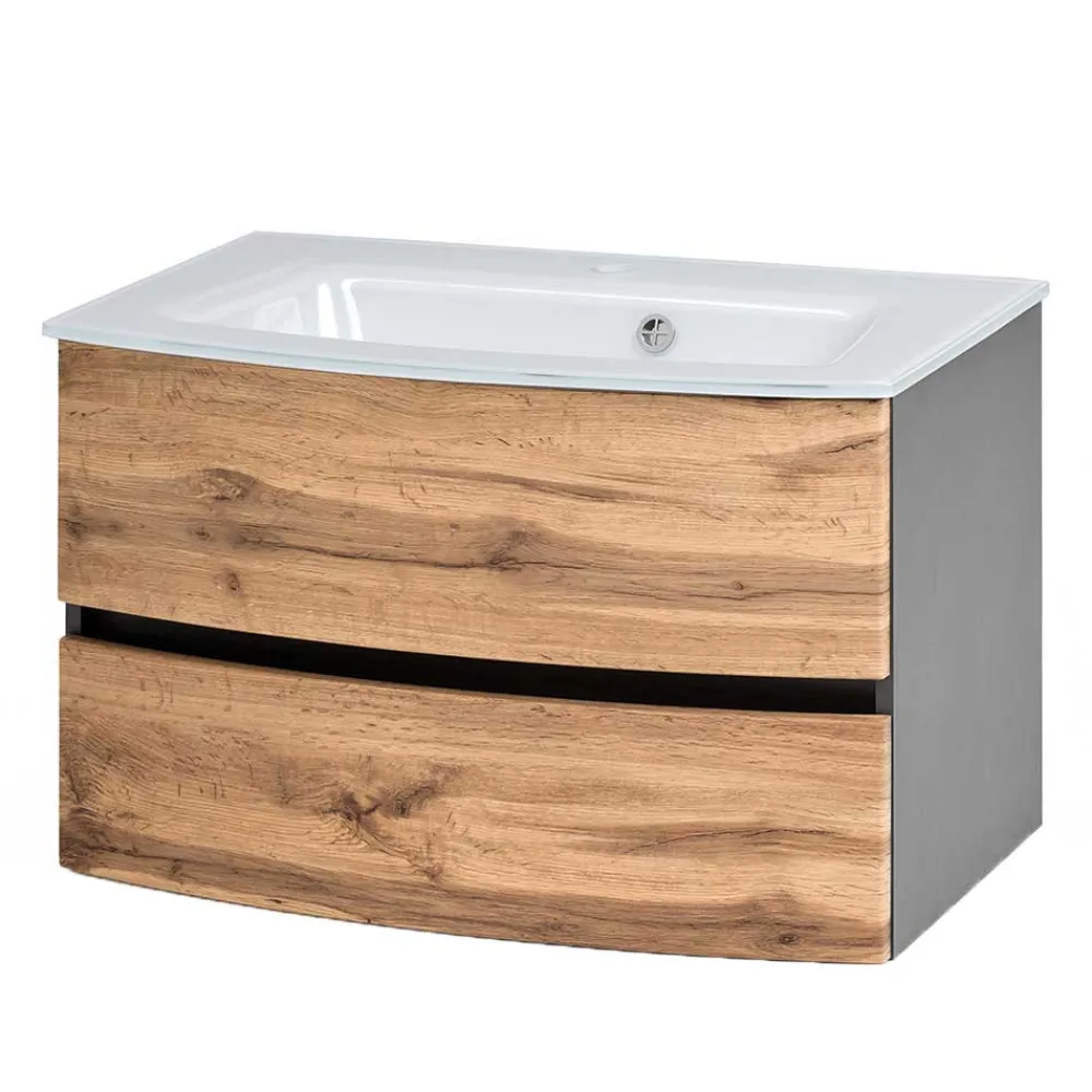 Wohnen Waschtisch|Waschbeckenunterschränke*Waschtisch Konsole mit eingelassenem Becken - Vandija