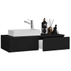 Wohnen Badschränke|Waschtisch*Waschtisch mit Aufsatzbecken in Schwarz - Balisca