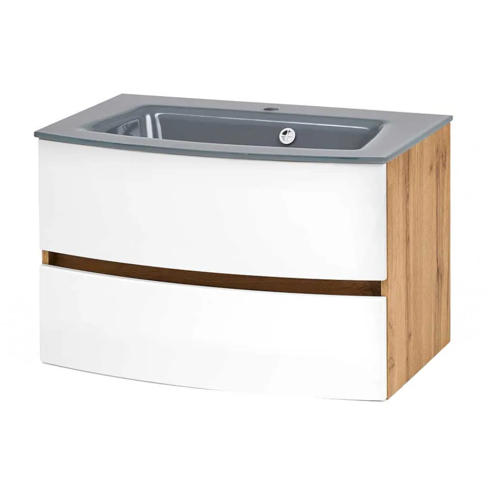 Wohnen Waschtisch mit Glas Einlassbecken - Neuvana