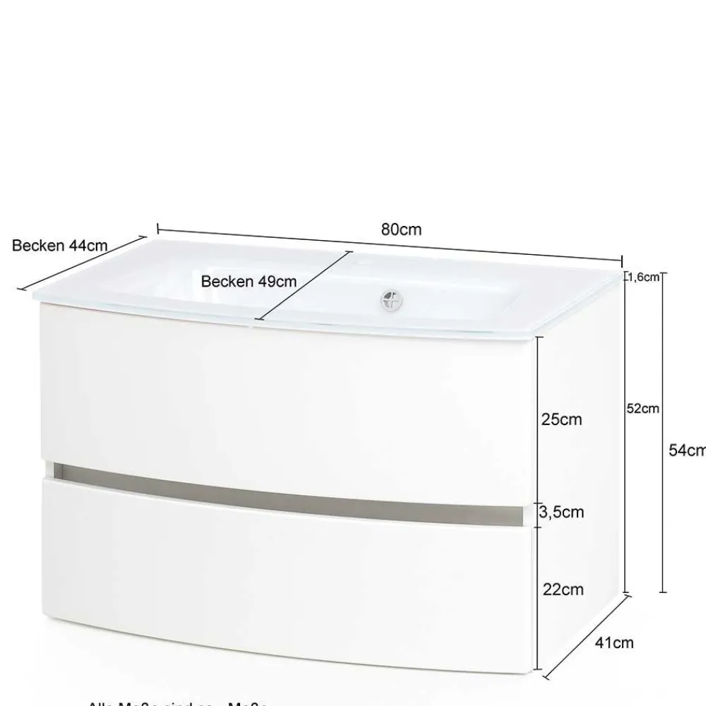 Wohnen Waschtisch mit Glas Einlassbecken - Neuvana
