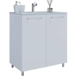 Wohnen Waschtisch mit LED Spiegel Set - Ipsum (zweiteilig)