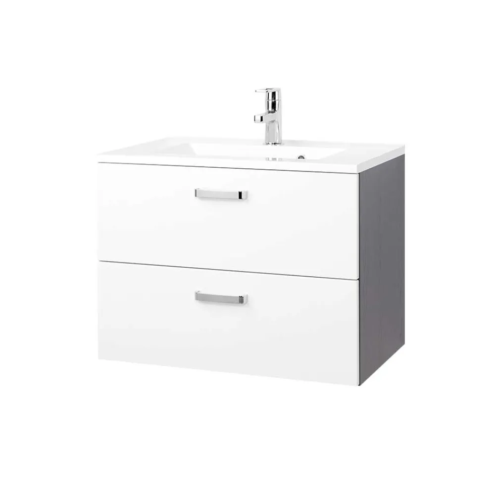 Wohnen Waschtisch Tiamos in Weiß Hochglanz