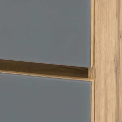 Wohnen Waschtisch Wandkonsole in Grau & Wildeiche - Anviletca