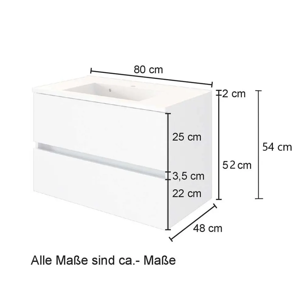 Wohnen Waschtisch Wandkonsole in Grau & Wildeiche - Anviletca