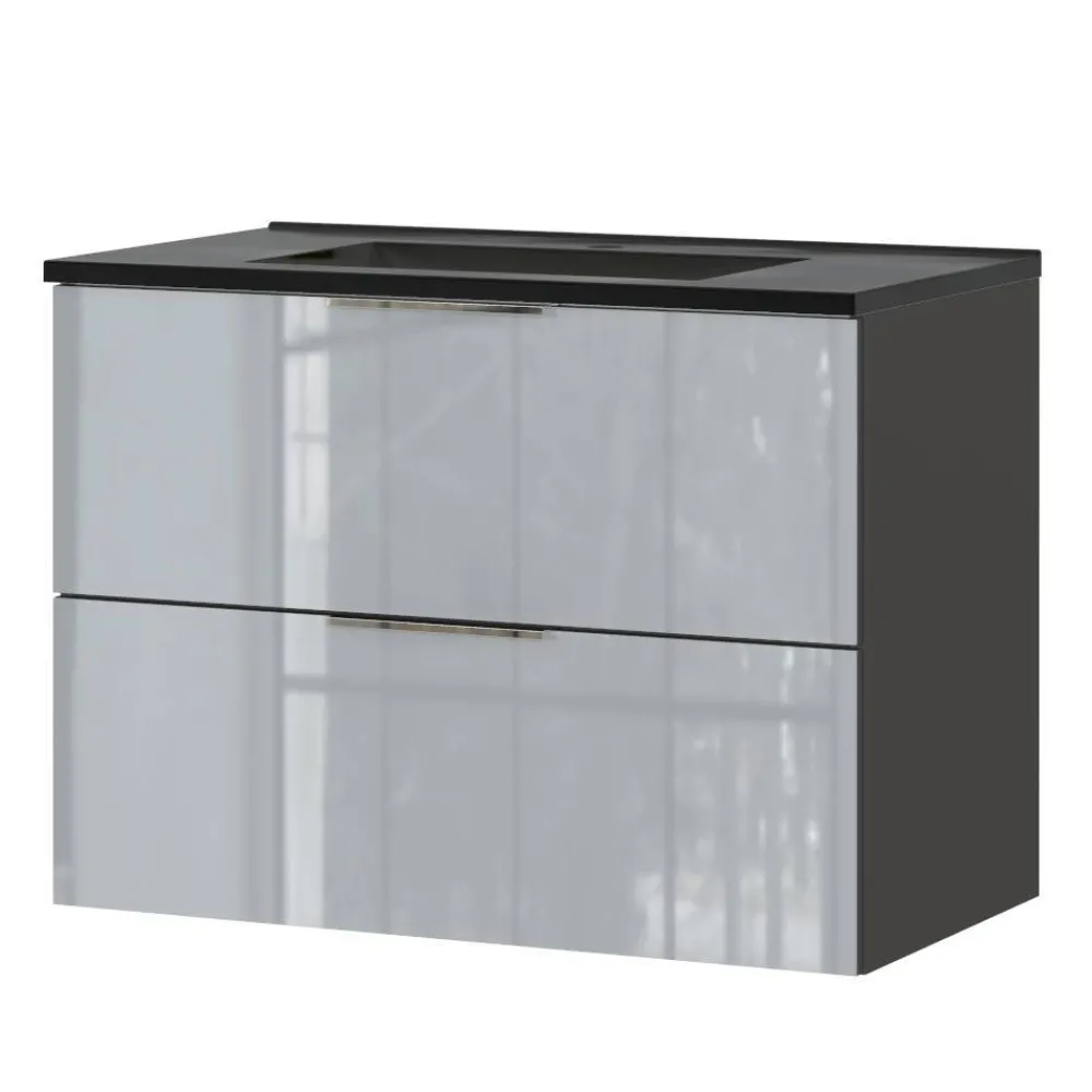 Wohnen Waschtisch-Konsole in Silbergrau - Fiela