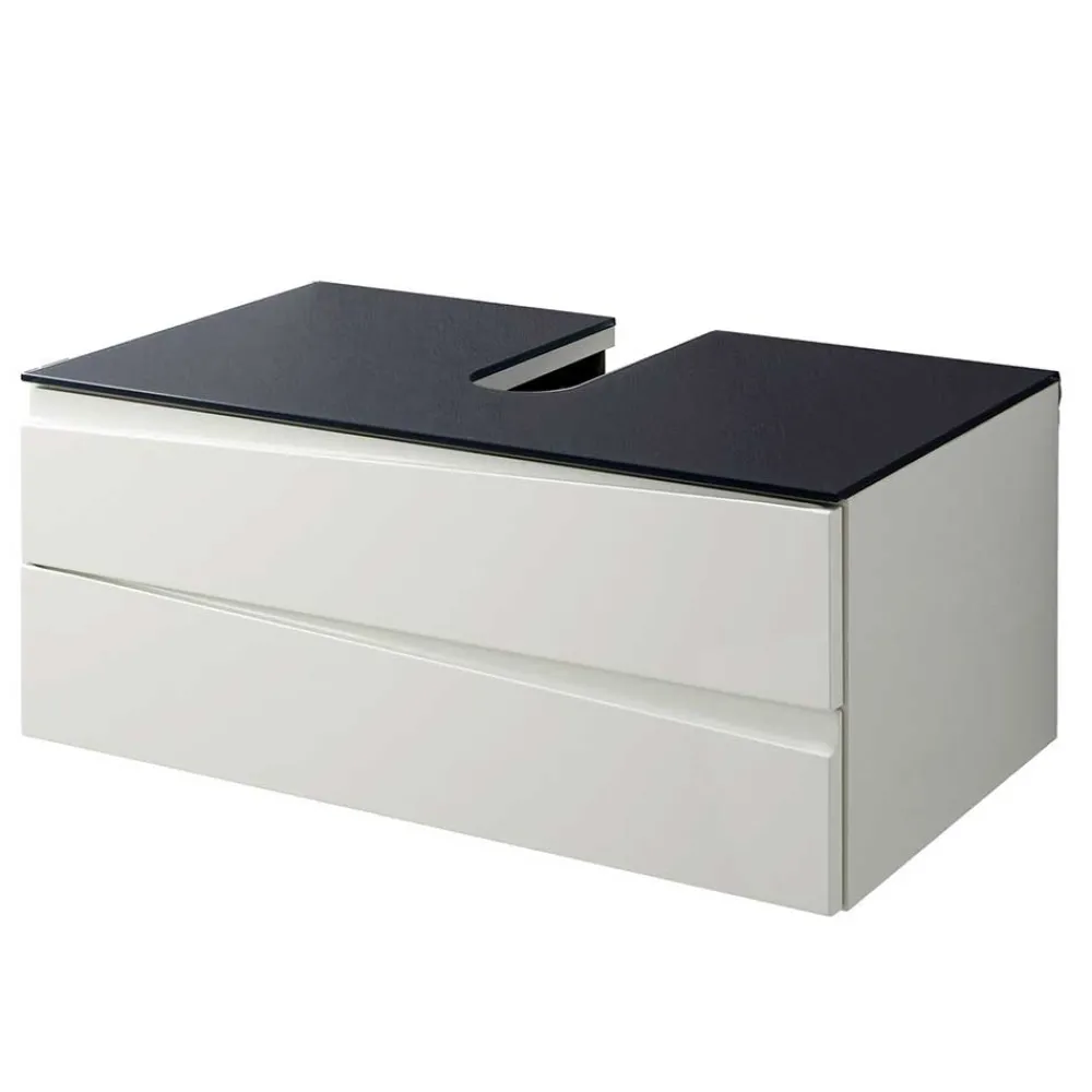 Wohnen Waschtisch-Konsole in Weiß mit Dunkelgrau - Impulse