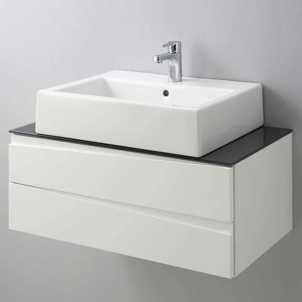 Wohnen Waschtisch-Konsole in Weiß mit Dunkelgrau - Impulse