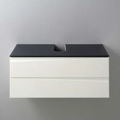 Wohnen Waschtisch-Konsole in Weiß mit Dunkelgrau - Impulse