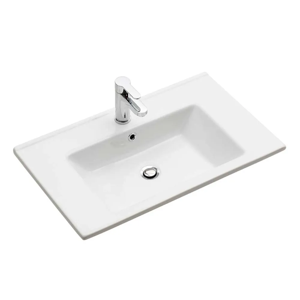 Wohnen Schränke|Skandinavische Möbel*Waschtischkonsole mit LED Licht - Zenata