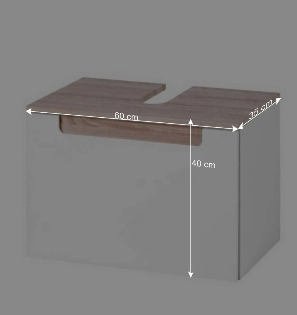 Wohnen Waschtisch|Waschbeckenunterschränke*Waschtischunterschrank Tymos in Weiß Hochglanz