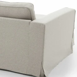 Wohnen Webstoff Ecksofa in Hellgrau - Coisma