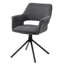 Wohnen Webstoff Tischsessel drehbar - Lameiro (2er Set)